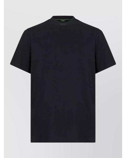 Boss Black Cotton Crew-Neck Short-Sleeve T-Shirt for men