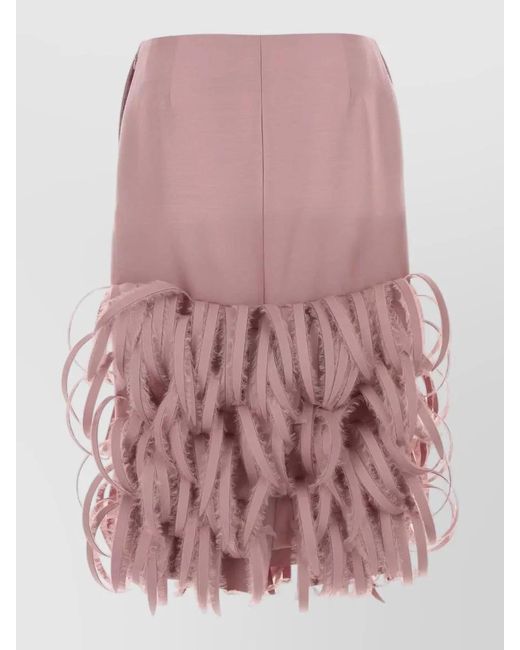Balenciaga Pink Silk Blend High-Rise Pencil Mini Skirt