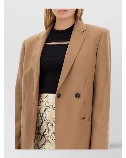 Helmut Lang Natural Regular-Fit Single-Breasted Blazer