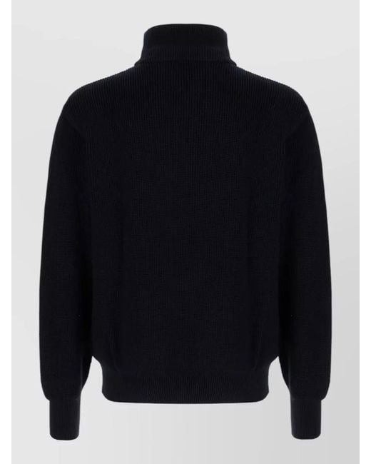 Paul & Shark Blue Wool Blend Sweater High Neck Ribbed for men