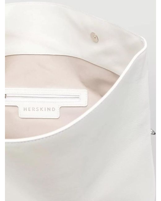 Herskind Natural Sofia Leather Clutch Bag Adjustable Strap