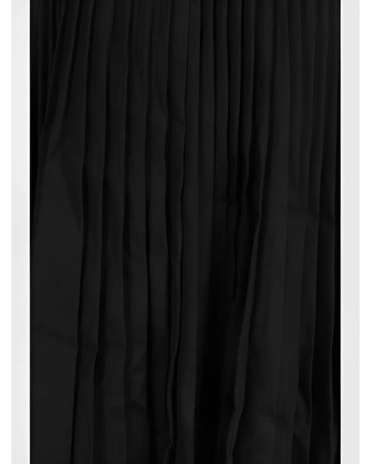 Balenciaga Black Pleated Wool Skirt