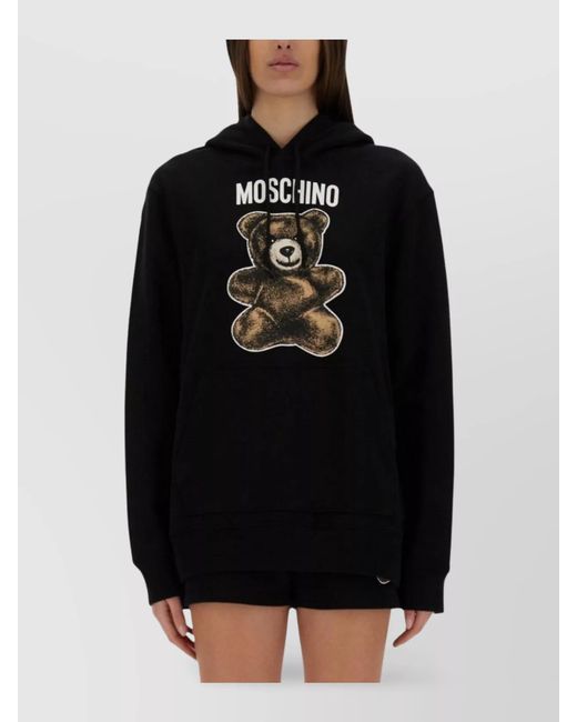 Moschino Black Cotton Hoodie