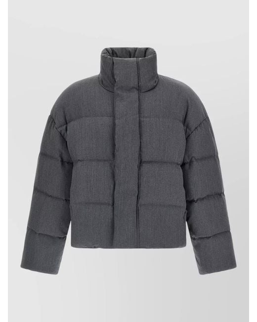 Entire studios Gray Mml Puffer Down Jacket High Collar for men