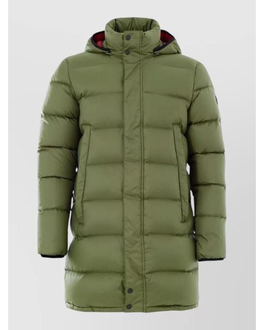 Moose Knuckles Green Nylon Puffer Coat for men