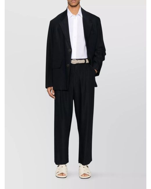 Emporio Armani White Linen Long-Sleeve Shirt for men