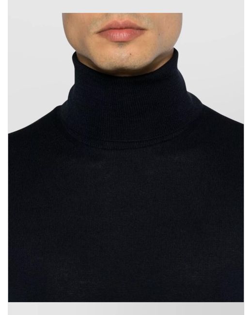 Roberto Collina Blue Merino Wool Turtleneck Sweater for men