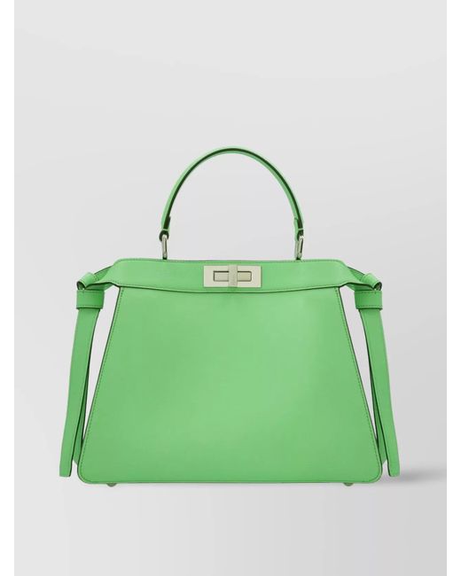 Fendi Green Peekaboo Iseeu Leather Shoulder Bag