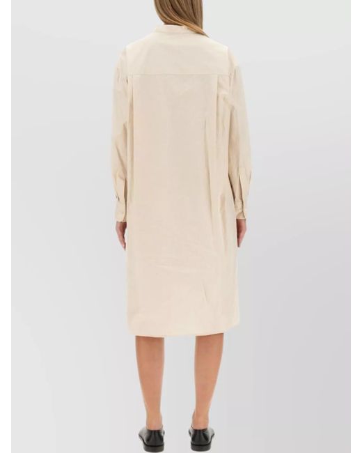 Lemaire Natural Cotton Loose-Fit Shirt Midi Dress