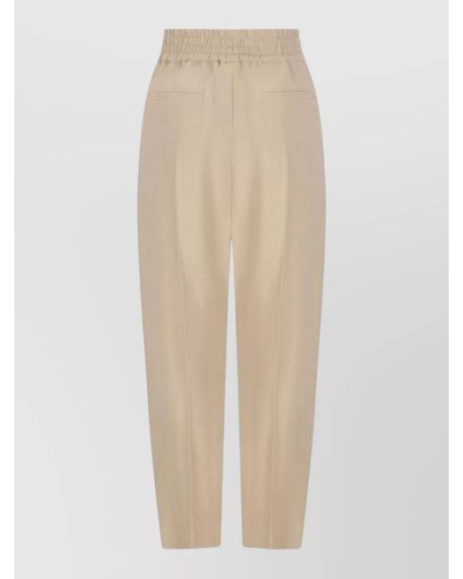 Brunello Cucinelli Natural Cropped Trousers