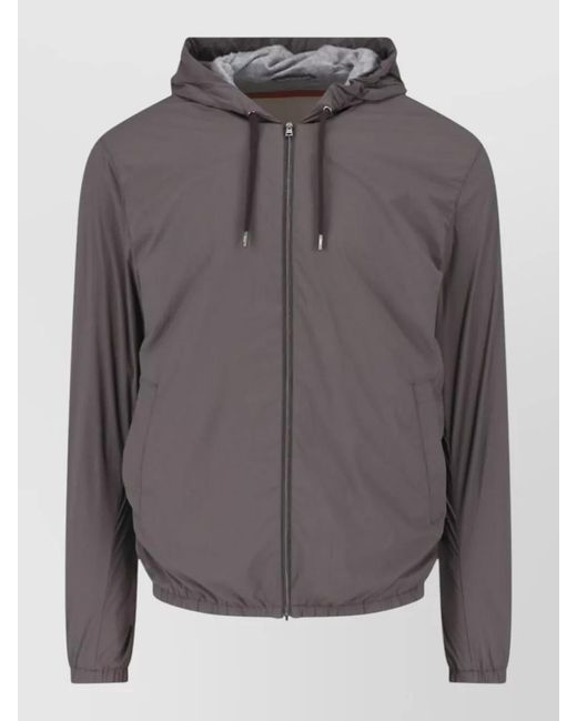 Herno Gray Raincoat for men