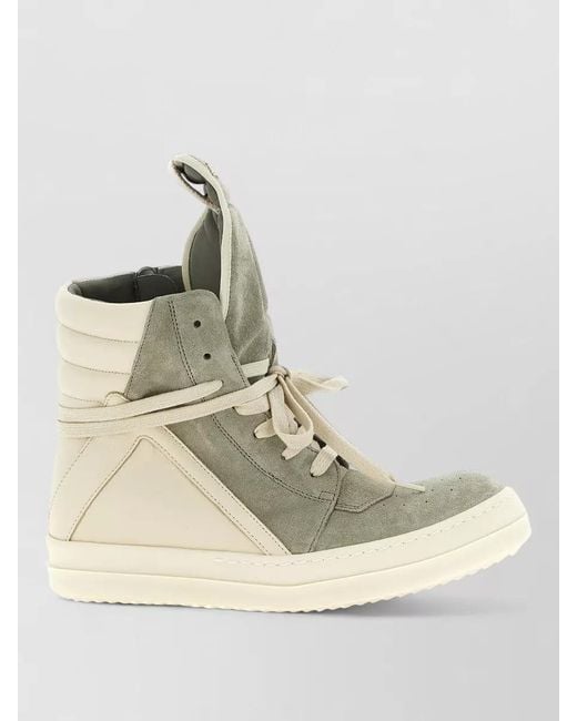 Rick Owens Multicolor Leather Geobasket Boots