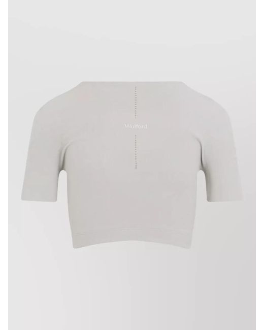 Wolford White Seamless Fitted Cropped T-Shirt