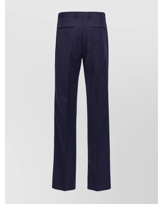 Givenchy Blue Pinstripe Slim-Fit Tailored Trousers for men