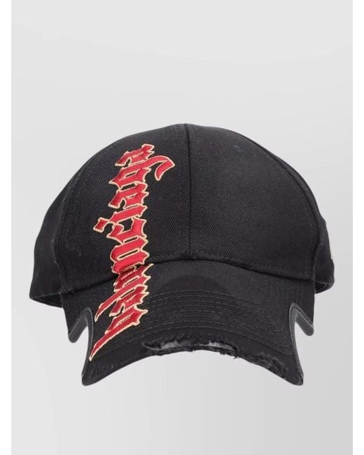Balenciaga Blue Cotton Baseball Cap for men