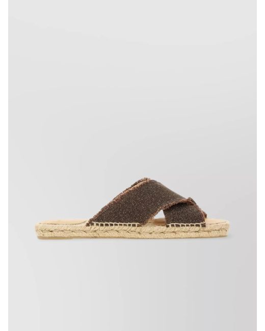 Castaner Brown Linen Sandals