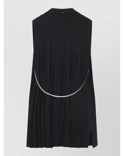 Sportmax Black Virgin Wool Double-Breasted Gilet