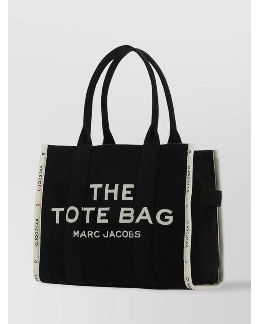 Marc Jacobs Black The Tote Bag Large Canvas Tote Bag