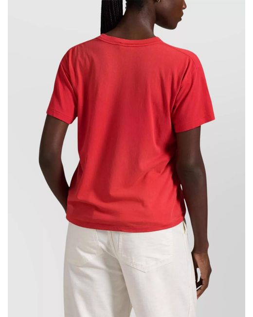 Ralph Lauren Red Cotton Logo T-Shirt
