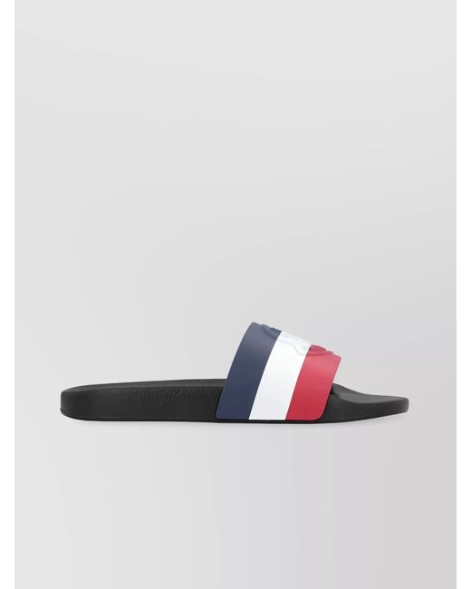 Moncler Multicolor Rubber Logo Slides for men