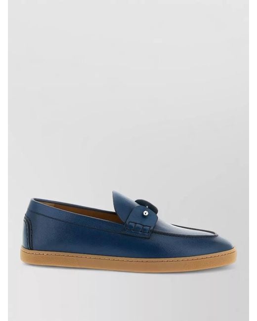 Christian Louboutin Blue Leather Loafers for men