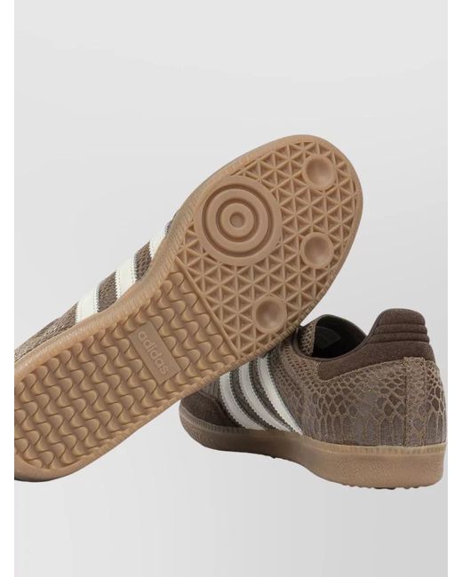 Adidas Originals Brown Samba Og Low Top Rubber Sole Sneakers for men