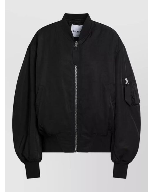 The Attico Black Oversized Bomber Jacket