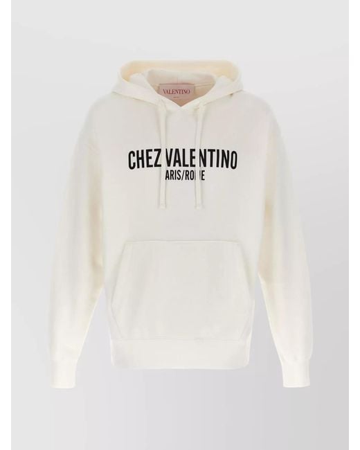 Valentino Garavani Natural Cotton Hoodie for men