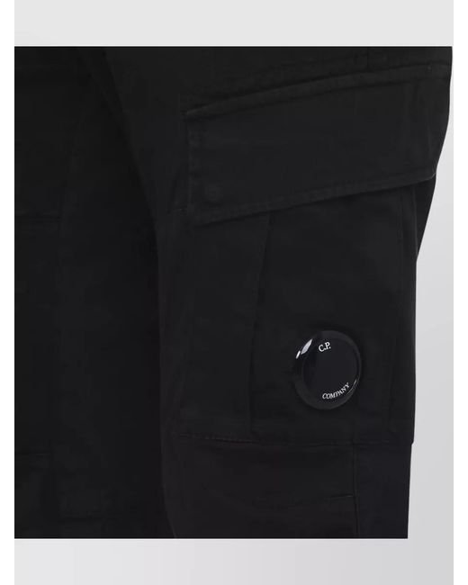 C P Company Blue Cotton Straight-Leg Cargo Trousers for men