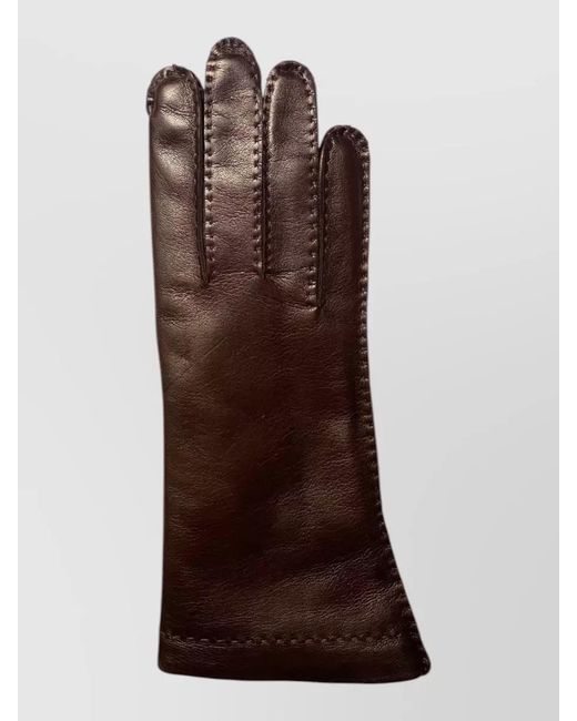 Restelli Brown Cashmere Gloves