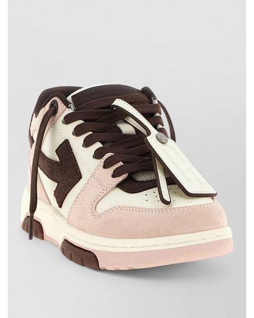 Off-White c/o Virgil Abloh Natural Leather Out Of Office Low-Top Sneakers