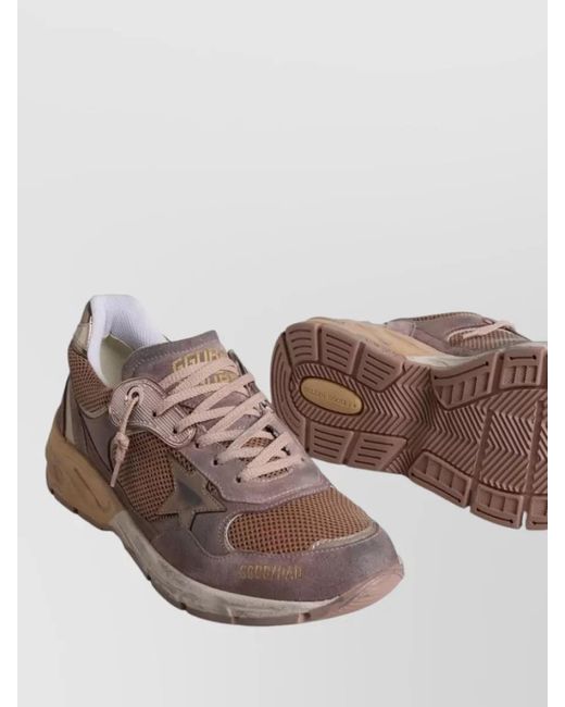 Golden Goose Deluxe Brand Brown Low Top Sneakers Round Toe Mesh Panels for men