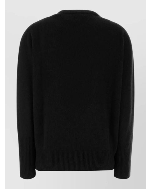 The Row Black Cashmere Odelle Sweater Crew Neck Style
