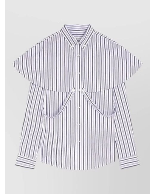 Dries Van Noten White Striped Slim-Fit Cotton Shirt for men