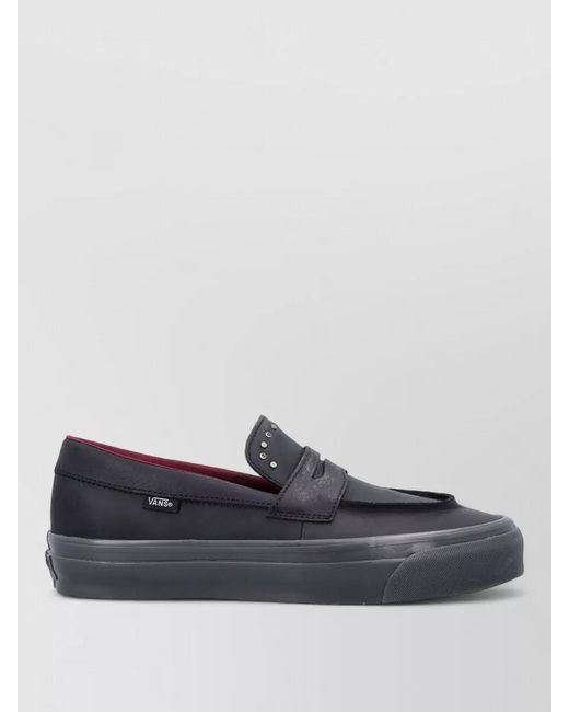 Vans Gray Lx Studded Low Top Loafer Rubber Sole
