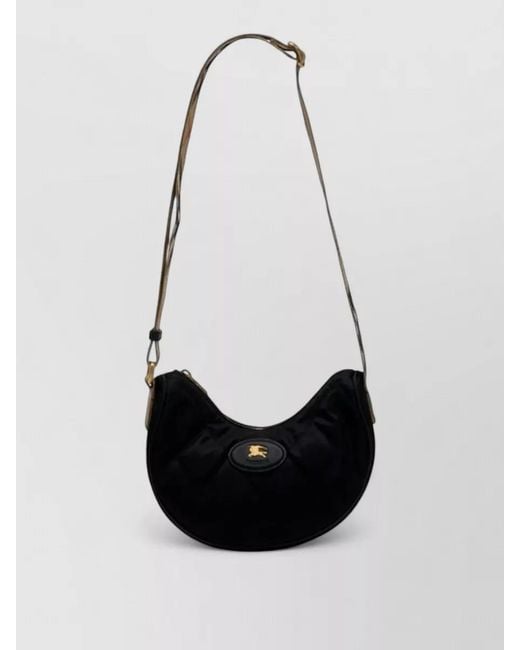 Burberry White Horseshoe Crossbody Bag Synthetic Polyamide