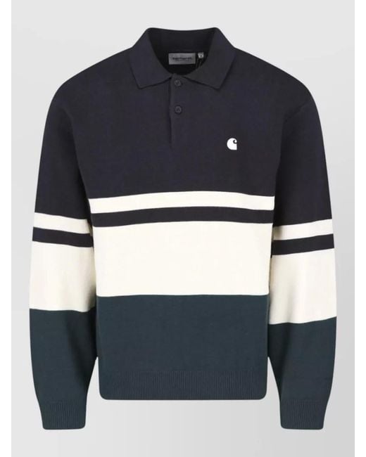 Carhartt Blue Short-Sleeve Polo Shirt for men