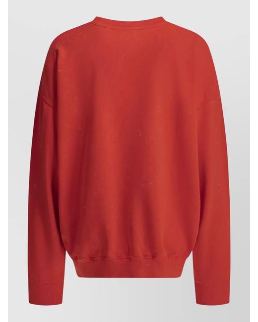 Ganni Red Cherries Knit Crewneck Long Sleeve Sweater
