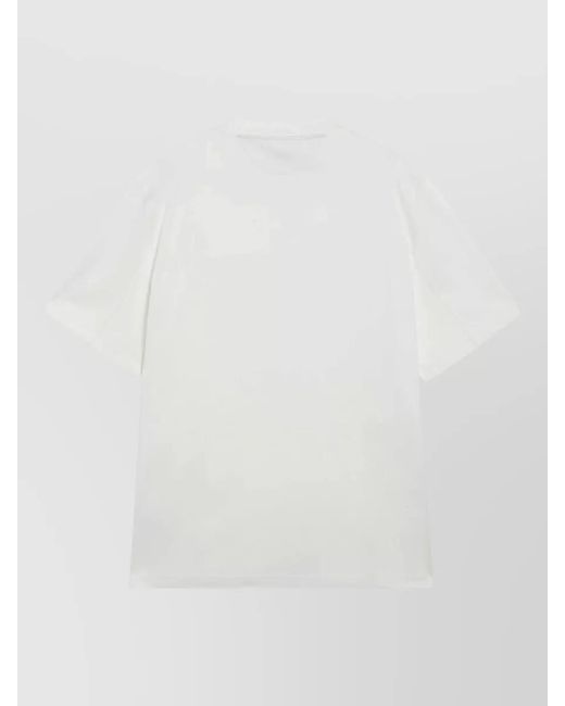 Brunello Cucinelli White Crew Neck Short Sleeve Cotton Jersey Top for men
