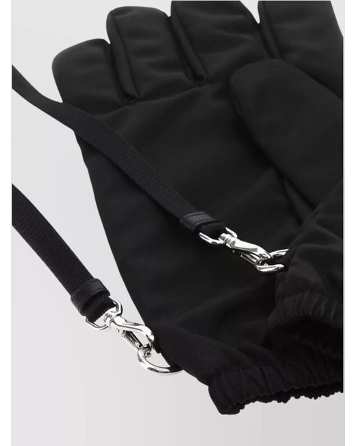 Prada Black Nylon Gloves for men