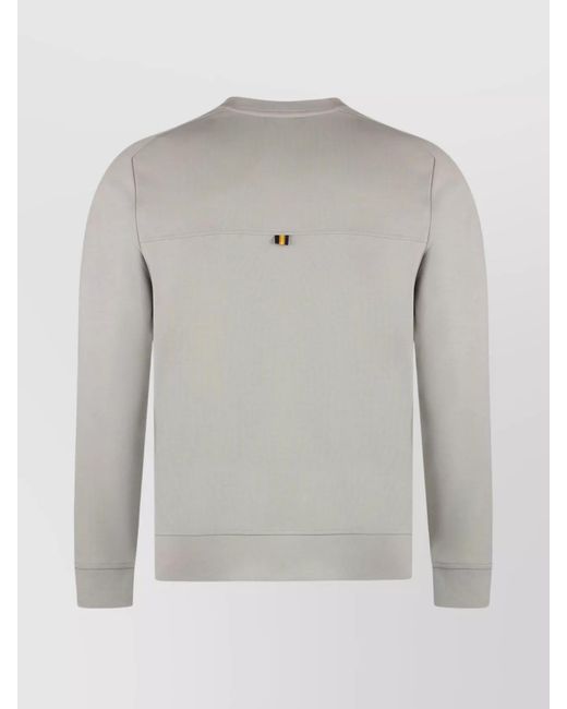 K-Way Gray Ribbed Sweatshirt for men
