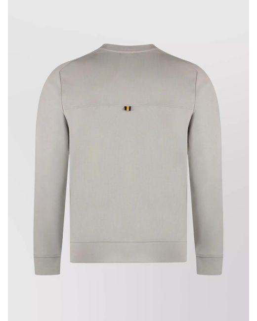 K-Way Gray Ribbed Sweatshirt for men