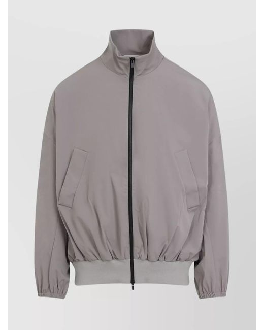 Fear Of God Gray High Neck Track Jacket for men