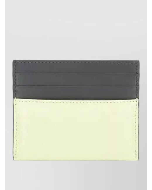 Givenchy Gray Padded Leather Two Tone Card Holder for men