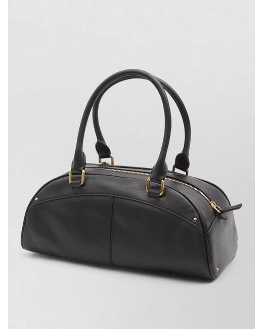 Chloé Black Bowling Calf Leather Bowling Bag