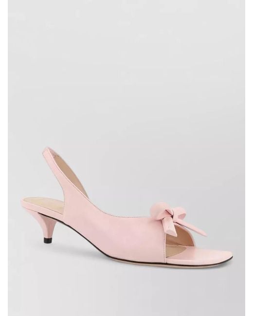 Dior Pink Kitten Heel Open Toe Pumps Bow Detail