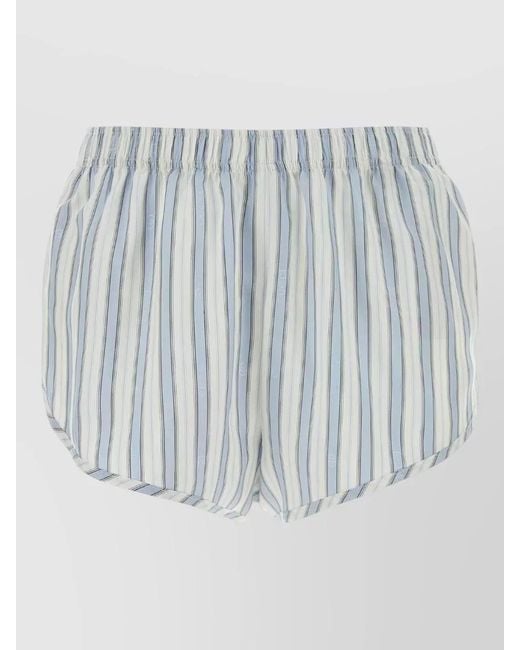 Gucci Blue Silk Short Shorts