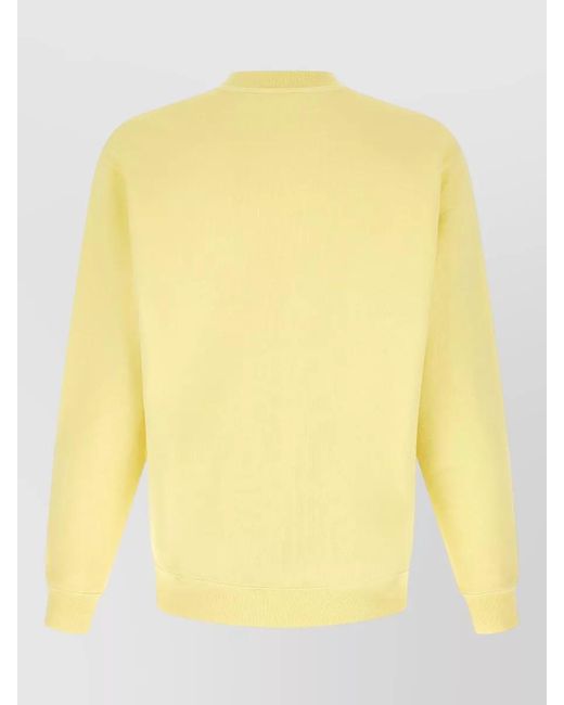 Jacquemus Yellow Cotton Relaxed-Fit Crew-Neck Sweatshirt for men