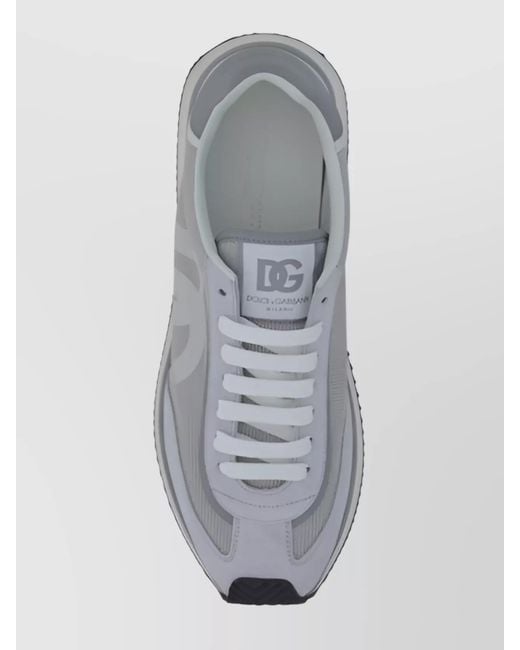 Dolce & Gabbana Gray Suede Low-Top Sneakers for men