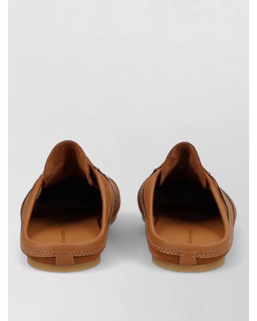 Dries Van Noten Brown Leather Slippers for men